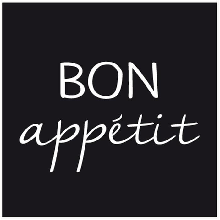 SET 20 SERVIETTES BON APPETIT 33X33CM
