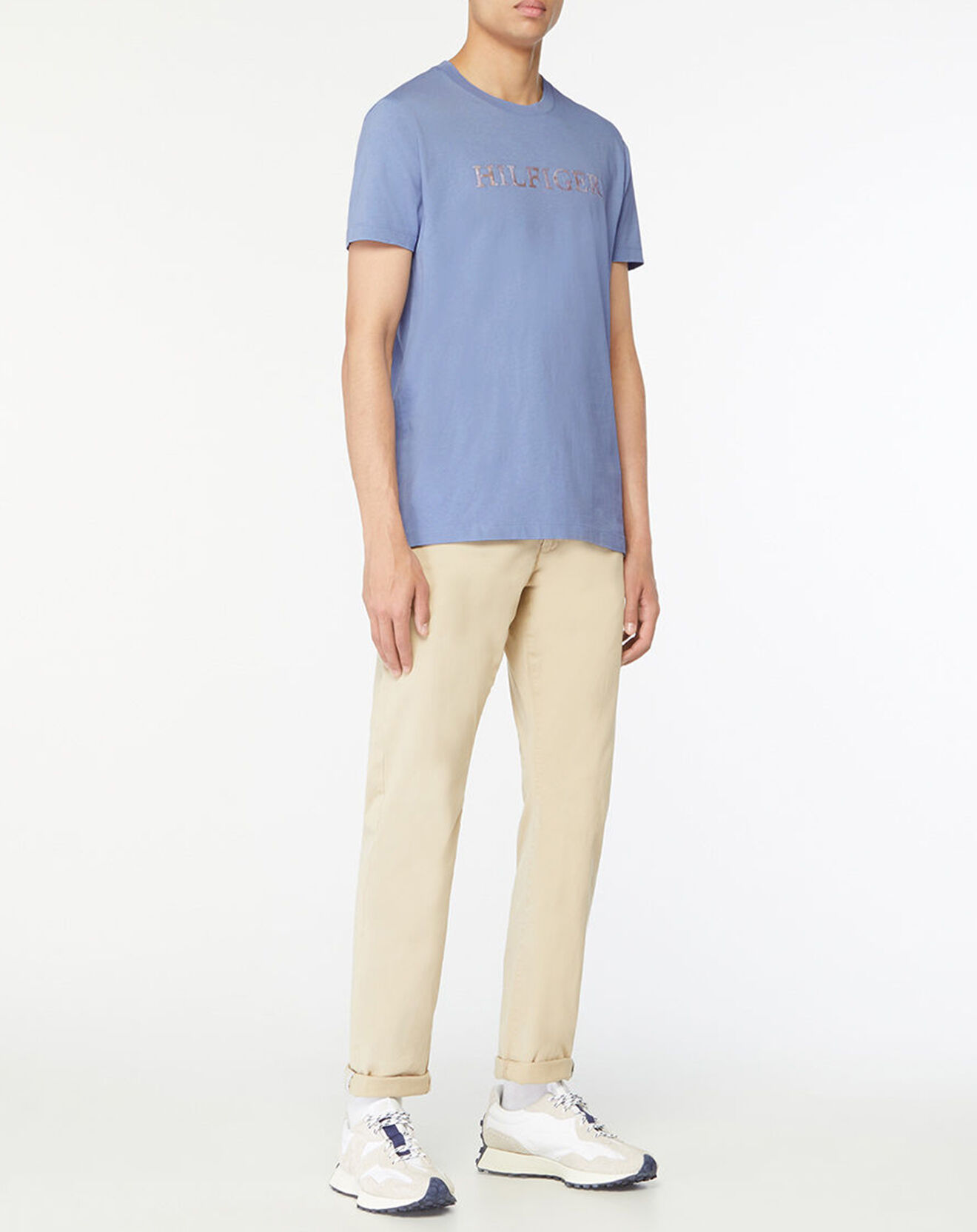 Tommy Hilfiger T-Shirt Floral Embroidery bleu ciel