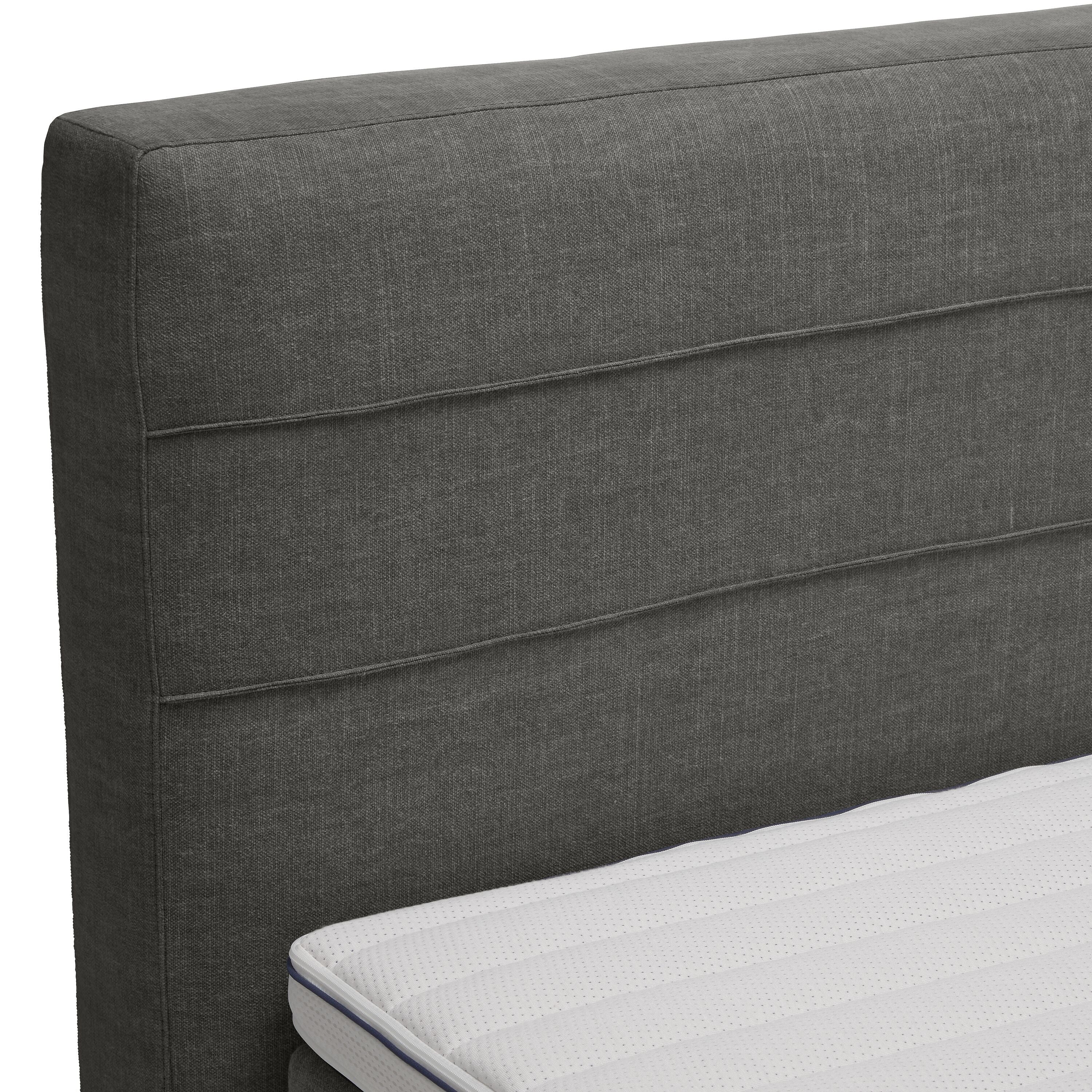 bico GOODNIGHT Boxspringbett - Mittelgrau / B: 180.0 cm x T: 200.0 cm