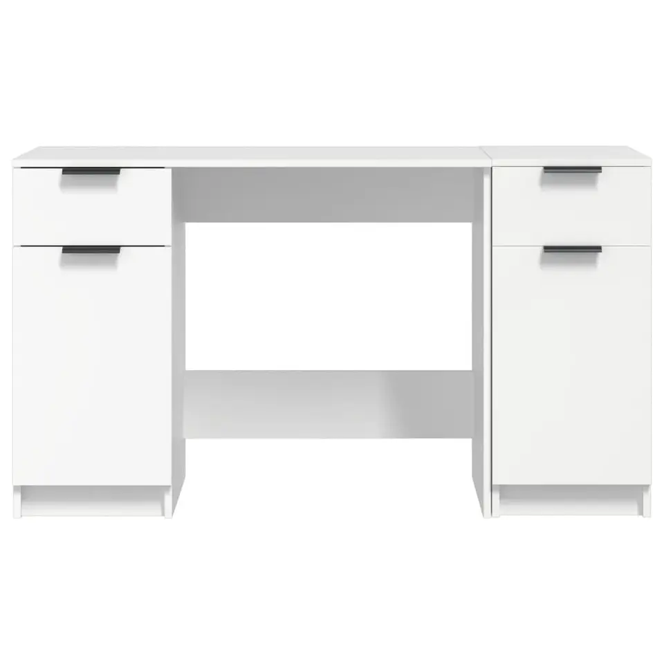 vidaXL - Bureau - Wit - Bewerkt hout
