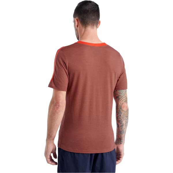 T-shirt randonnée ICEBREAKER M ZONEKNIT SS TEE LAVA/GRAPE/CB
