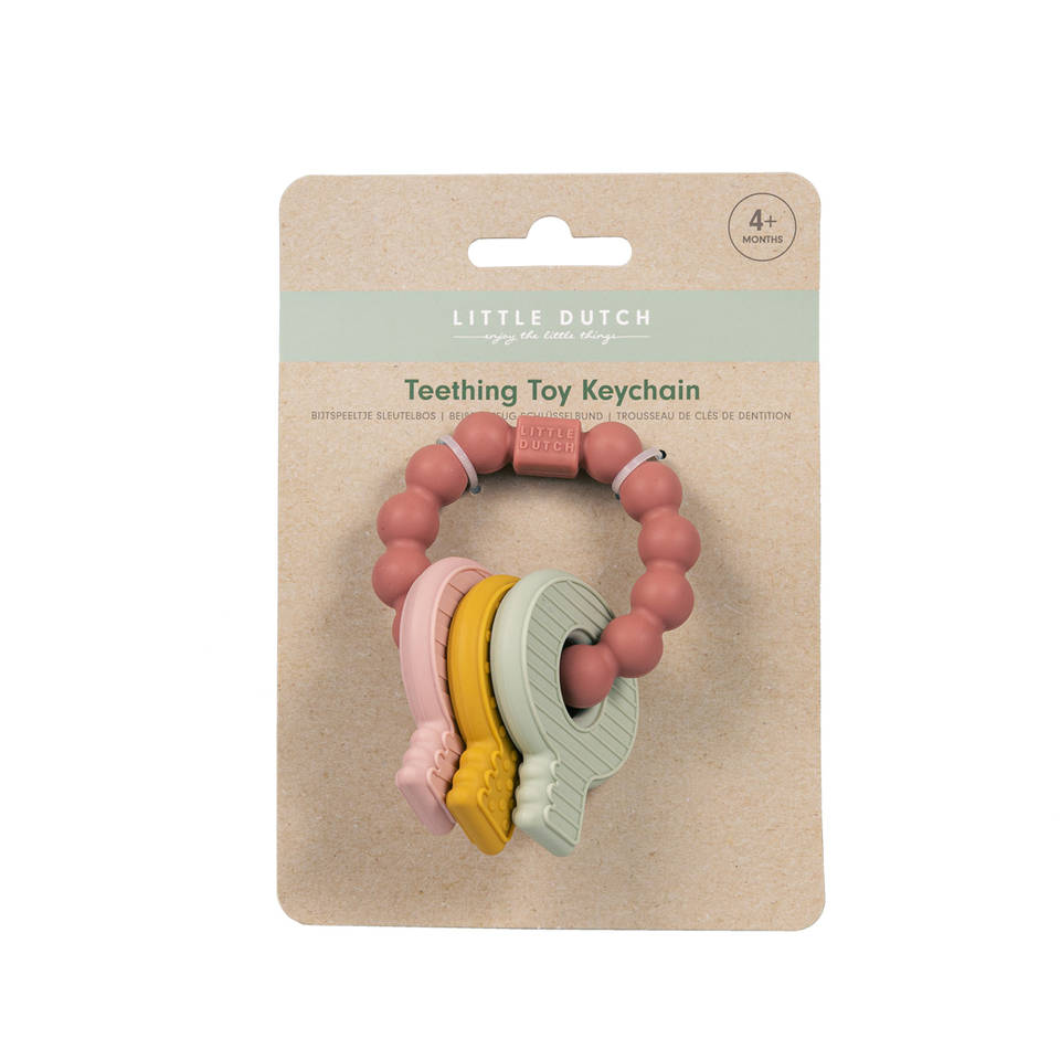 Little Dutch sleutelbos bijtspeeltje - roze