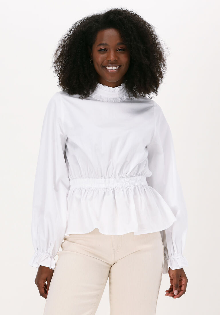 SELECTED FEMME witte selected femme blouse josefine ls neck ruffle top