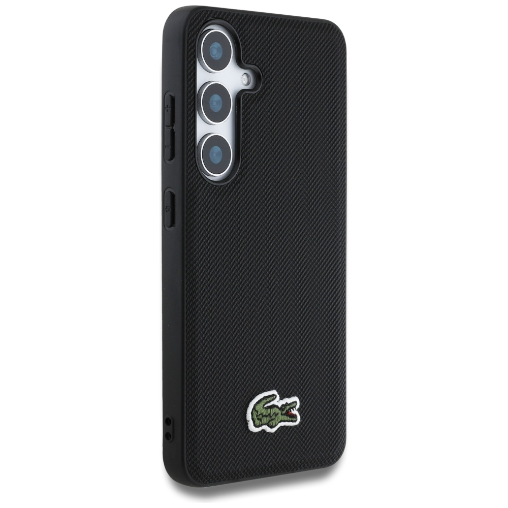 Samsung Galaxy S25 Hardcase Hülle Petit Pique Woven Logo MagSafe-Modul (LCHMS25SPVCK) - Schwarz