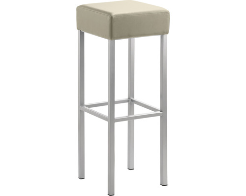 Barkruk Mayer Zitmeubelen 1136 34 x 34 x 92 cm Staal parelzilver/taupe
