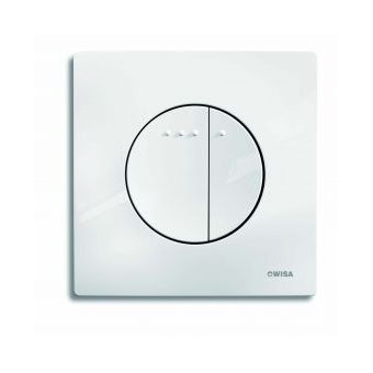 Wisa Quadro bedieningsplaat Enyo DF 18x18cm kunststof glanschroom