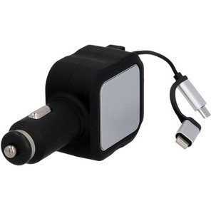 Multi chargeur de voiture USB, double, noir
