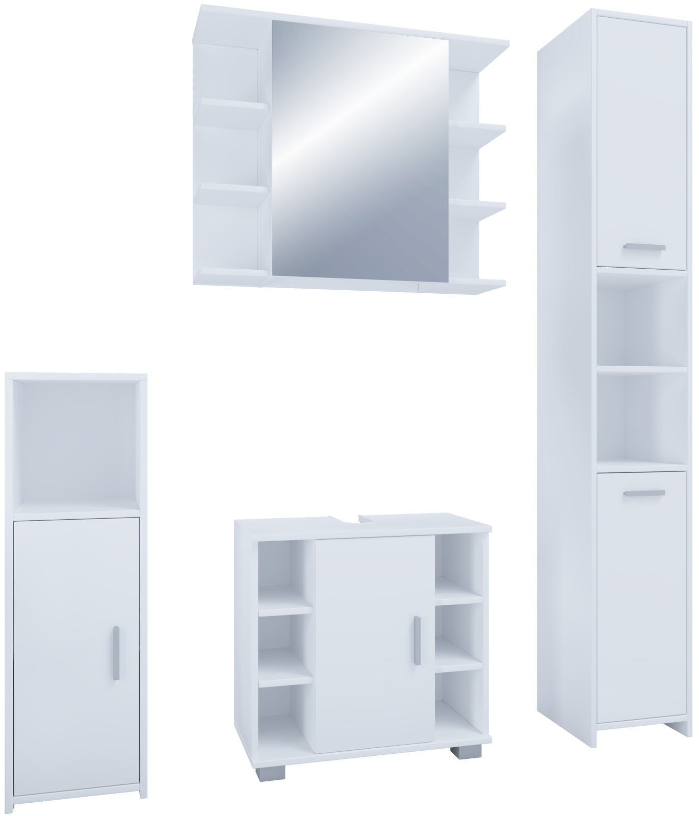 4-teiliges Badmöbel-Set ZALO II - weiß