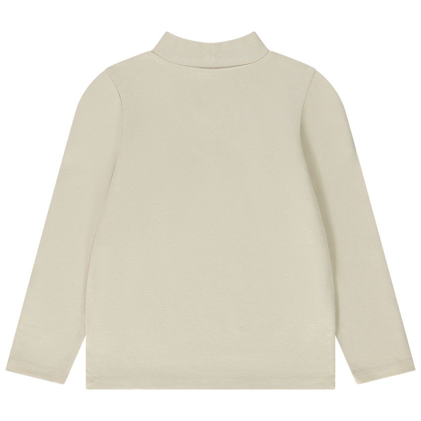 Sous-pull col cheminée print fantaisie pour garçon - Ecru