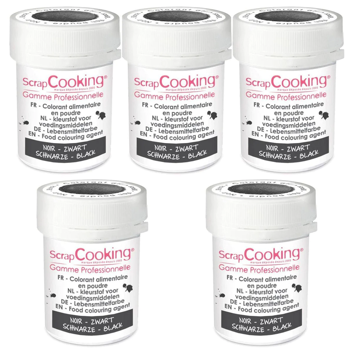 Colorant alimentaire en poudre noir 25 g Scrapcooking
