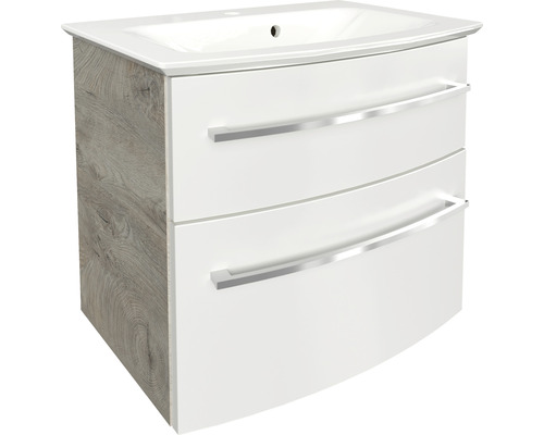 Badkamermeubelset FACKELMANN B.Style 63,2 cm Naturel Eiken/wit