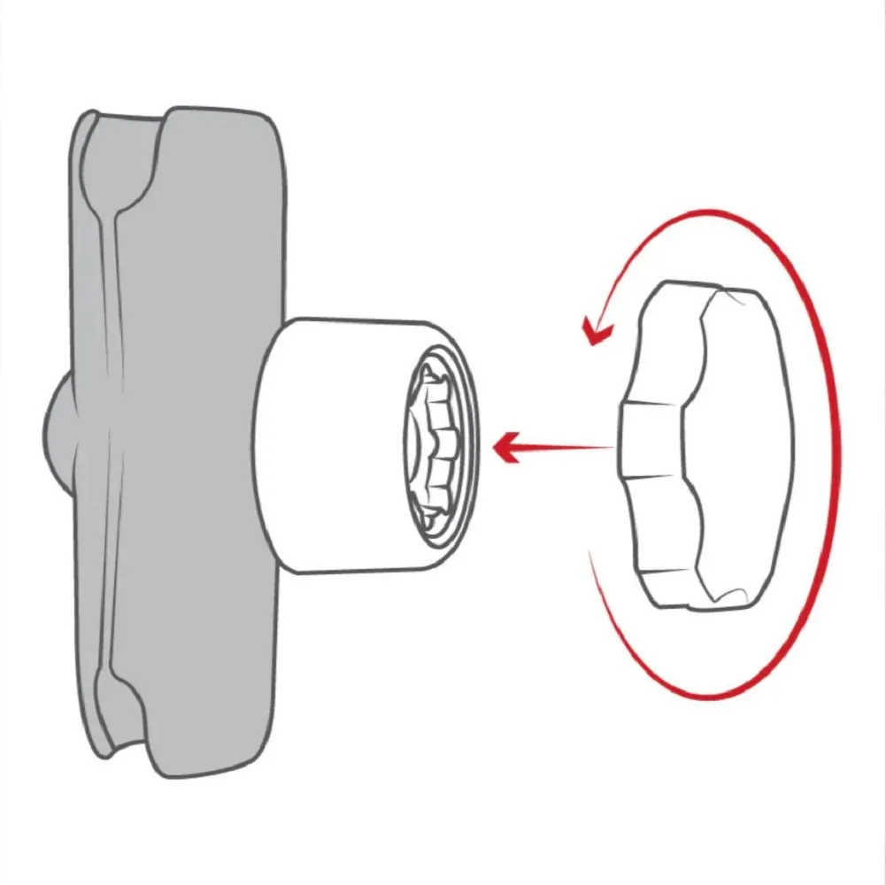 RAM Mounts Ram Pin-Lock Security Knob For C Socket Strammer Med Nøkkel Til Kulestørrelse C