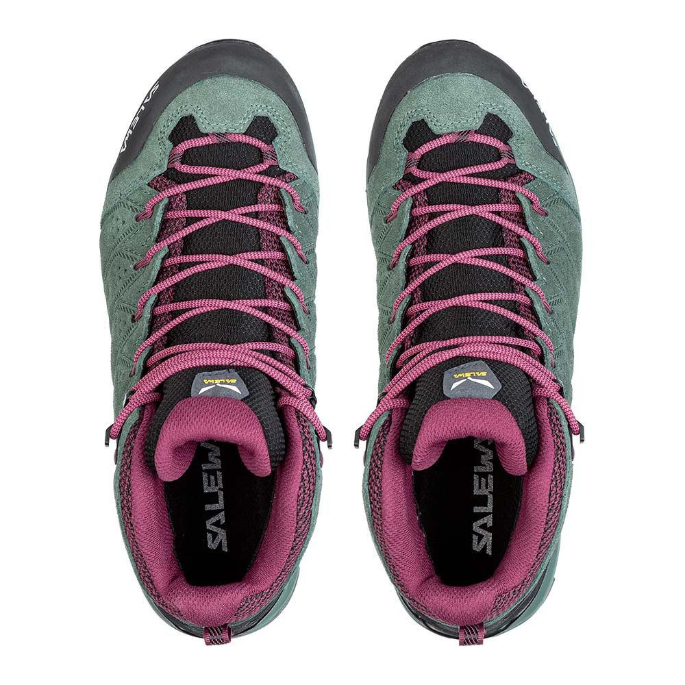 Salewa WS ALP MATE MID WP - Chaussures randonné Femme duck green/rhododendon