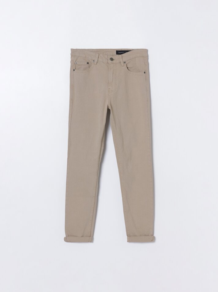 Calça jeans skinny - vison escuro