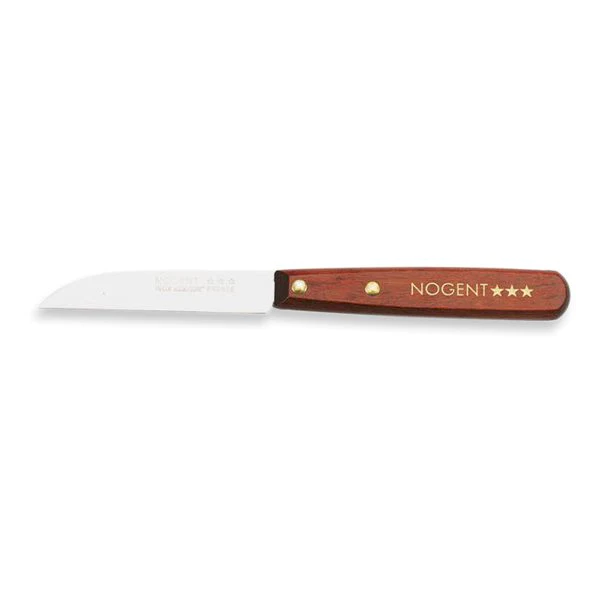 Couteau d'office lisse 8 cm manche en bois Nogent