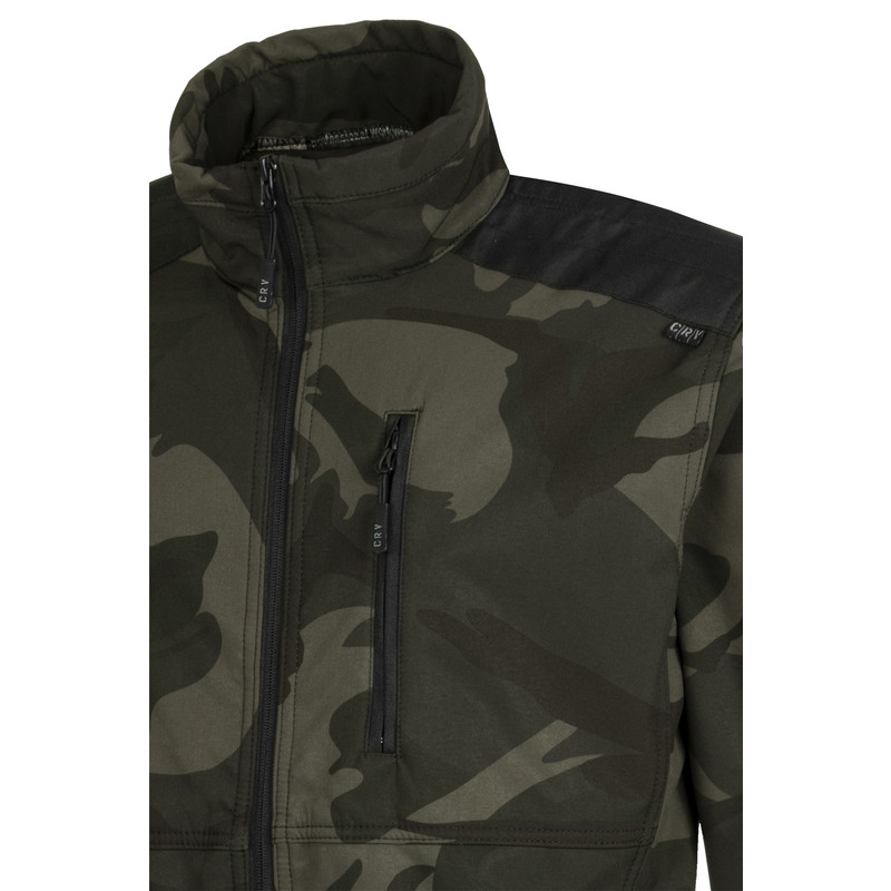 Cerva softshell jack camouflage XL groen