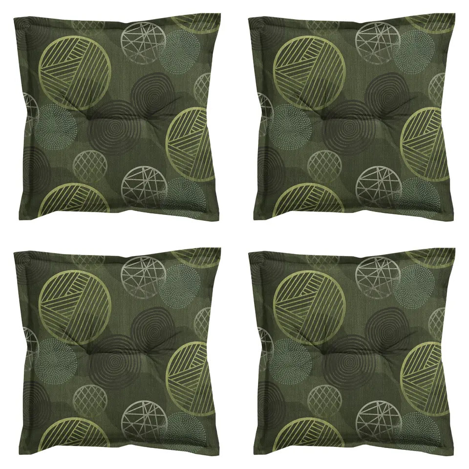 Madison - Zitkussen Circle green - Ca. 50x50 cm - Set van 4