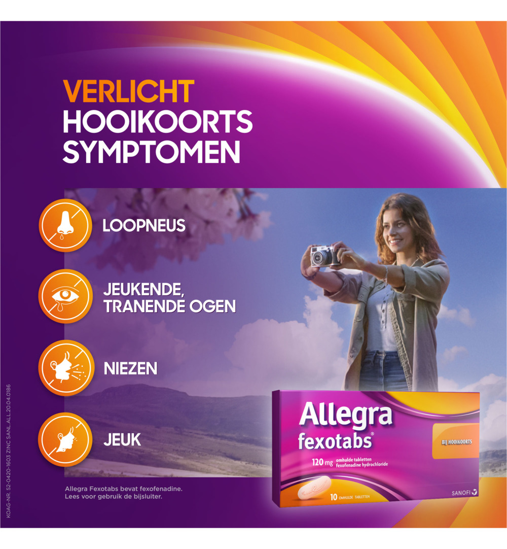 Allegra Fexotabs hooikoorts (20 tabletten)