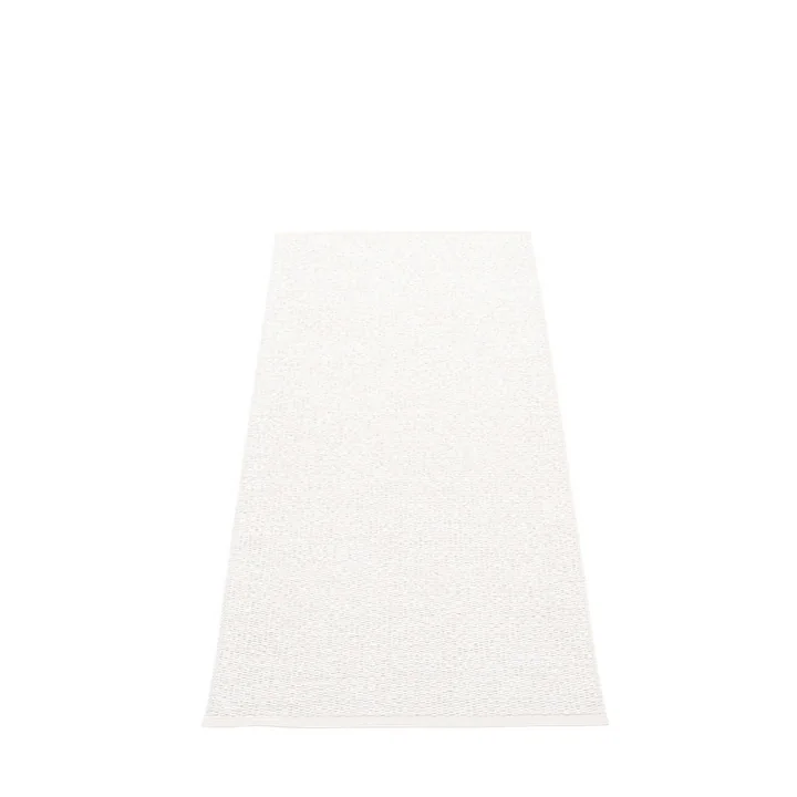 Pappelina - Svea Teppich, 70 x 160 cm, white metallic / white