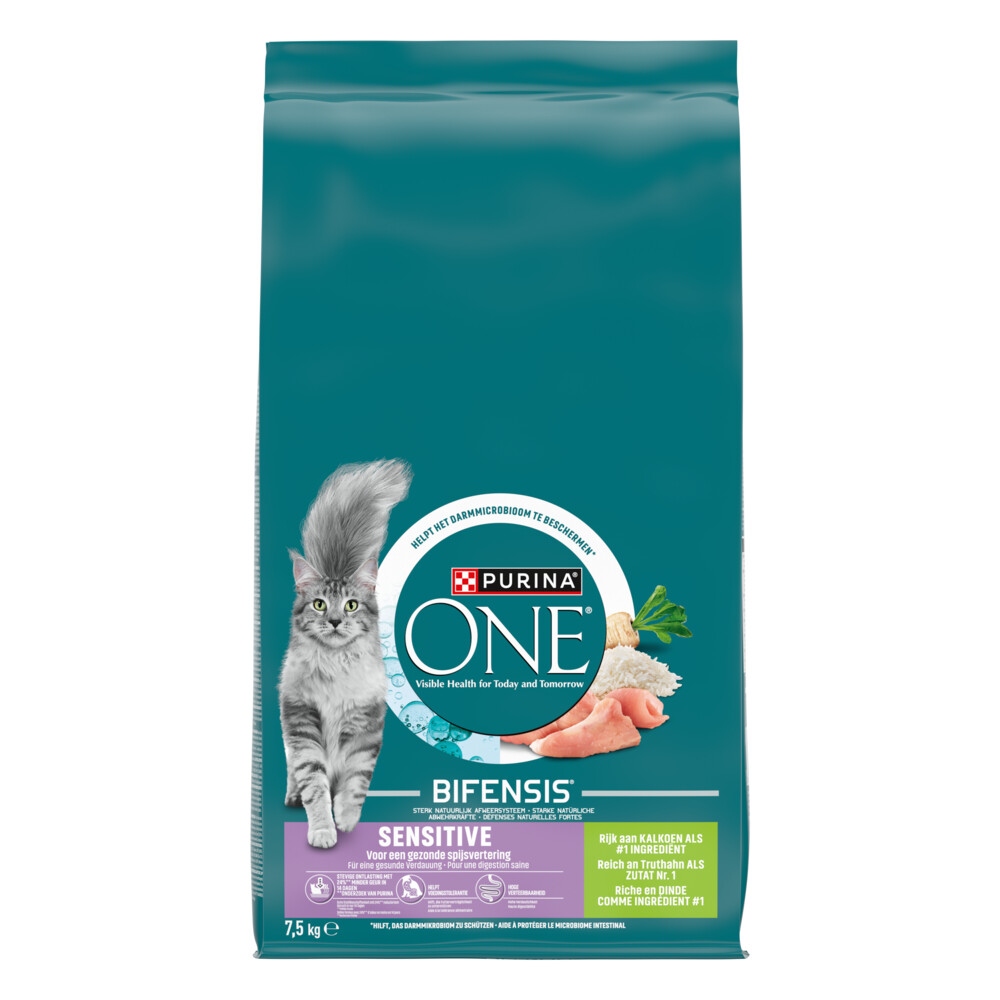 Purina ONE Adult Kattenvoer Sensitive Kalkoen7,5 kg