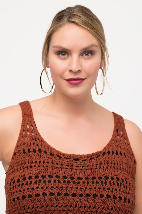 Stricktop, Fransen, Classic, Rundhals, ärmellos