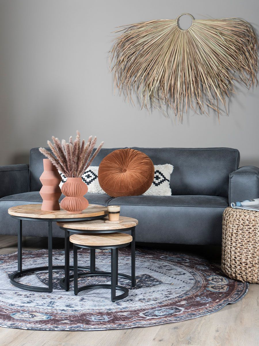 Karaca antra Brown Rond 120 cm