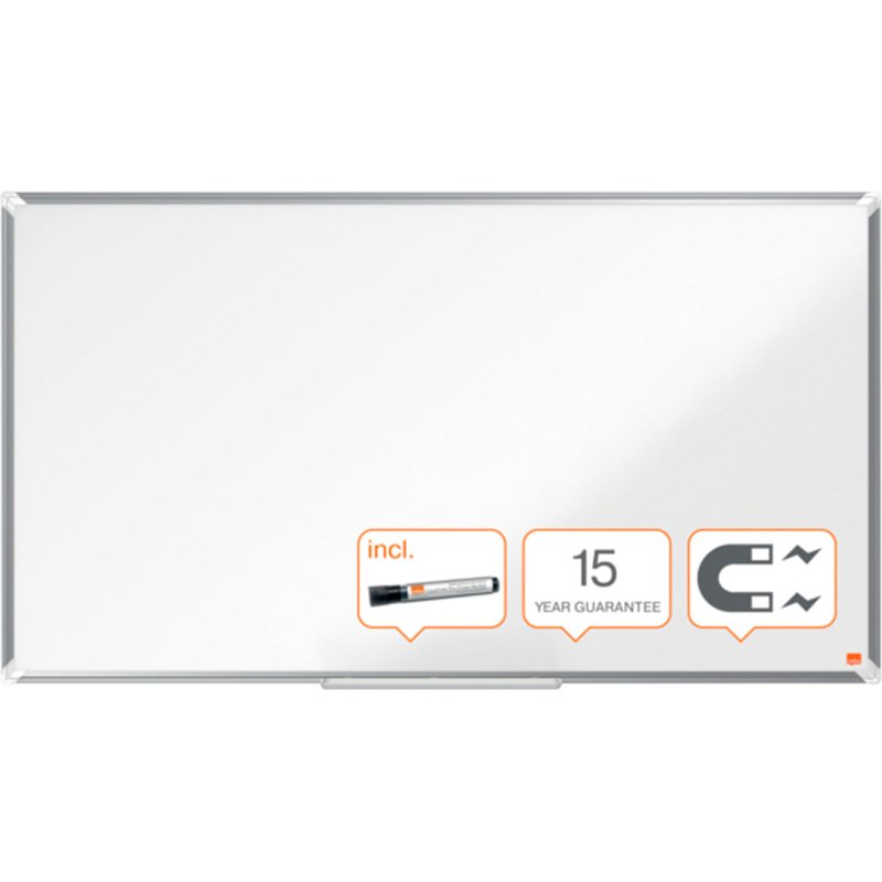 Tableau blanc laqué Premium+ 16/9e Nobo
