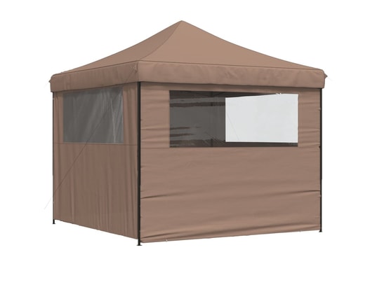 VIDAXL - Tente de réception pliable escamotable avec 4 parois latéral...