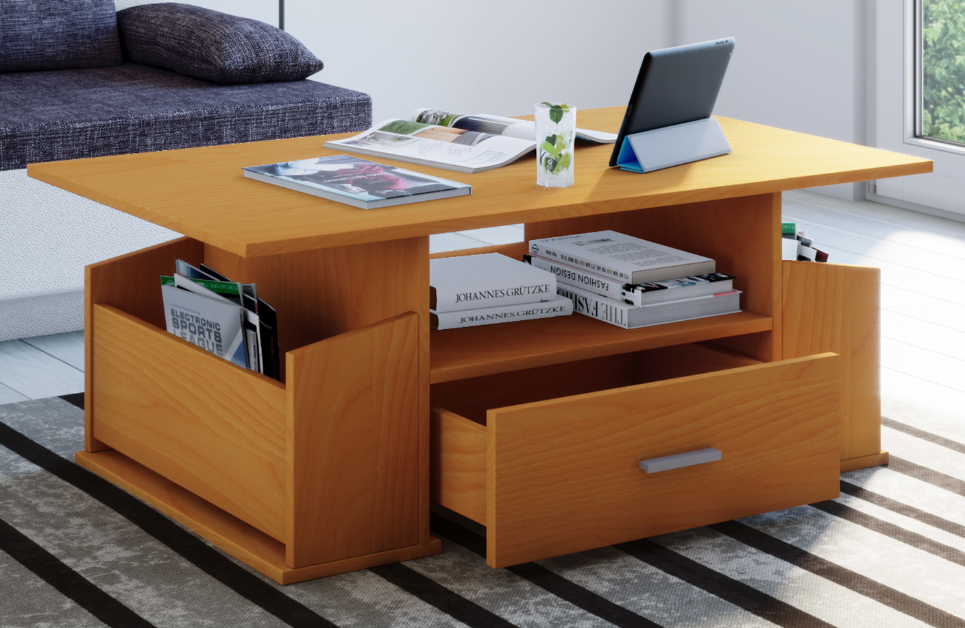 Couchtisch JUNATA - Buche - 110 cm breit