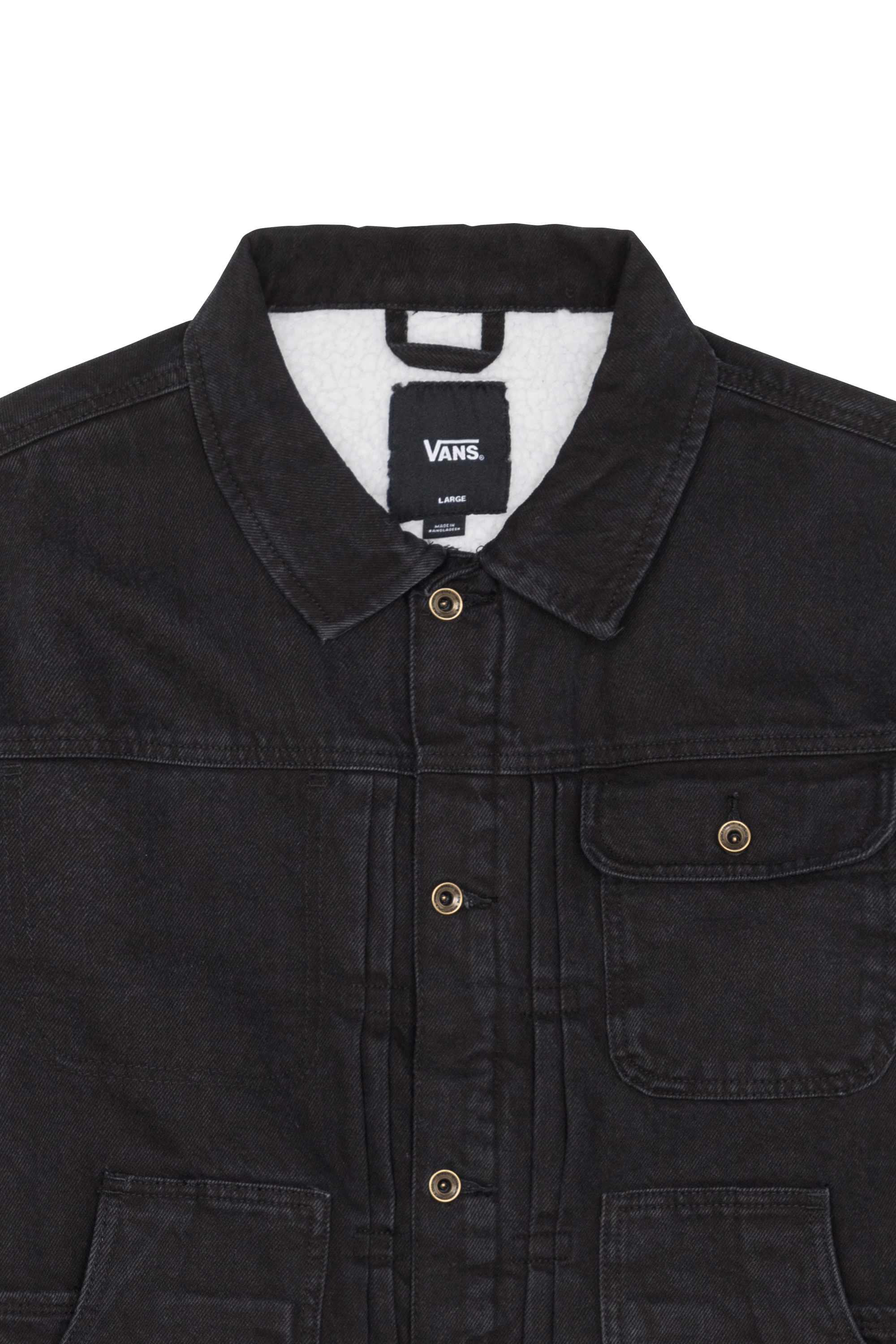 VANS Veste DONATO SHERPA DENIM JAC Pavement Noir
