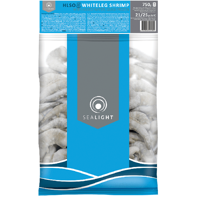 Sealight Vannamei Bevroren Garnalen HLSO 21/25 750g Nettogewicht