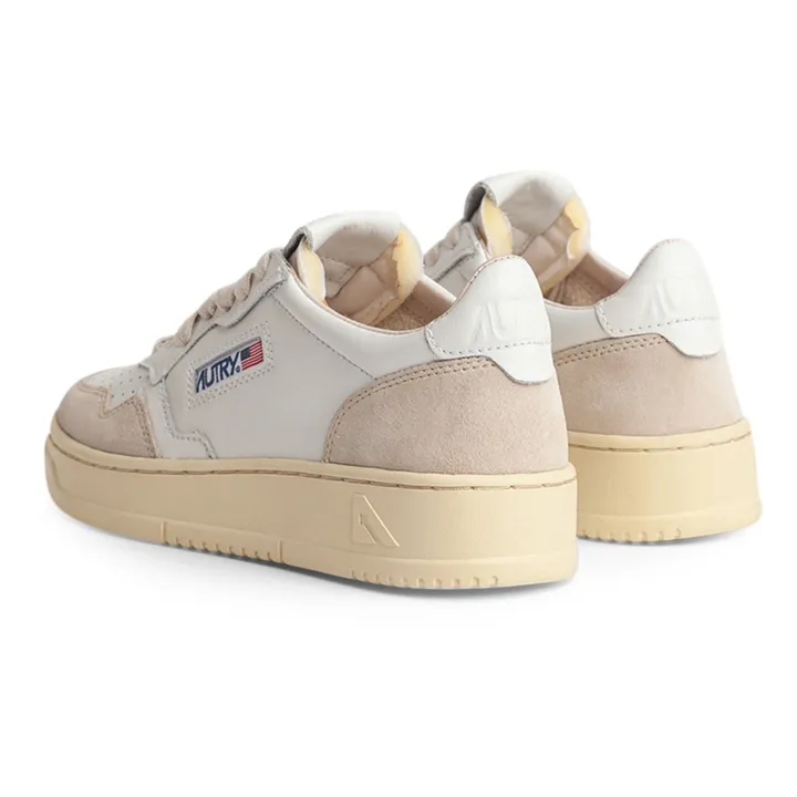 Autry Baskets Medalist Low Cuir/Suède | Blanc