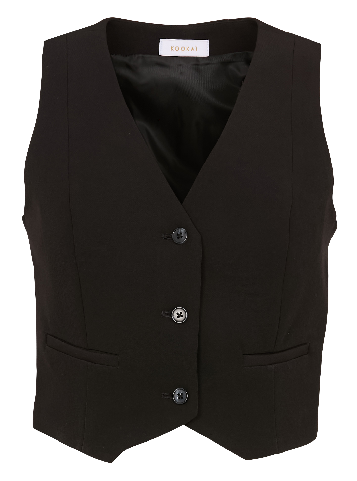 MATHILDA - Gilet de costume boutonné| Noir