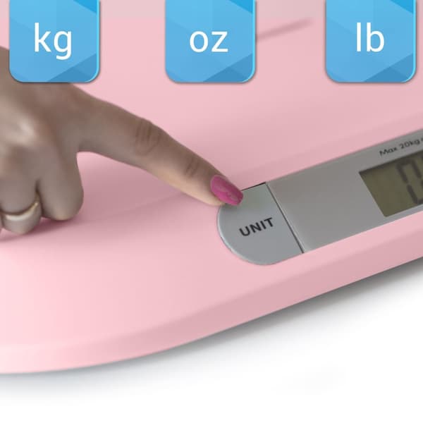 Elektronisk babyvekt BW-144, rosa