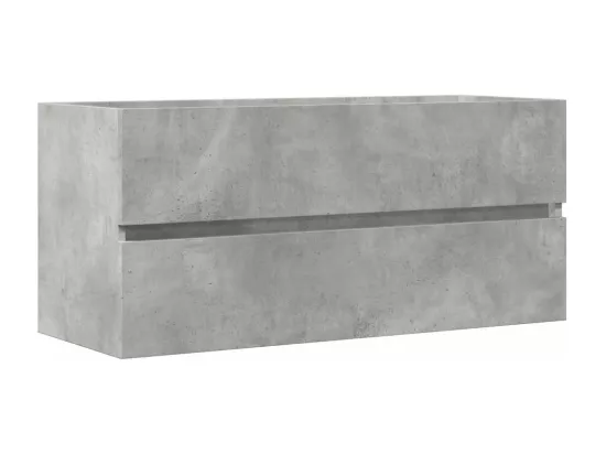 Armoire d'évier Gris béton 100x38,5x45 cm Aggloméré