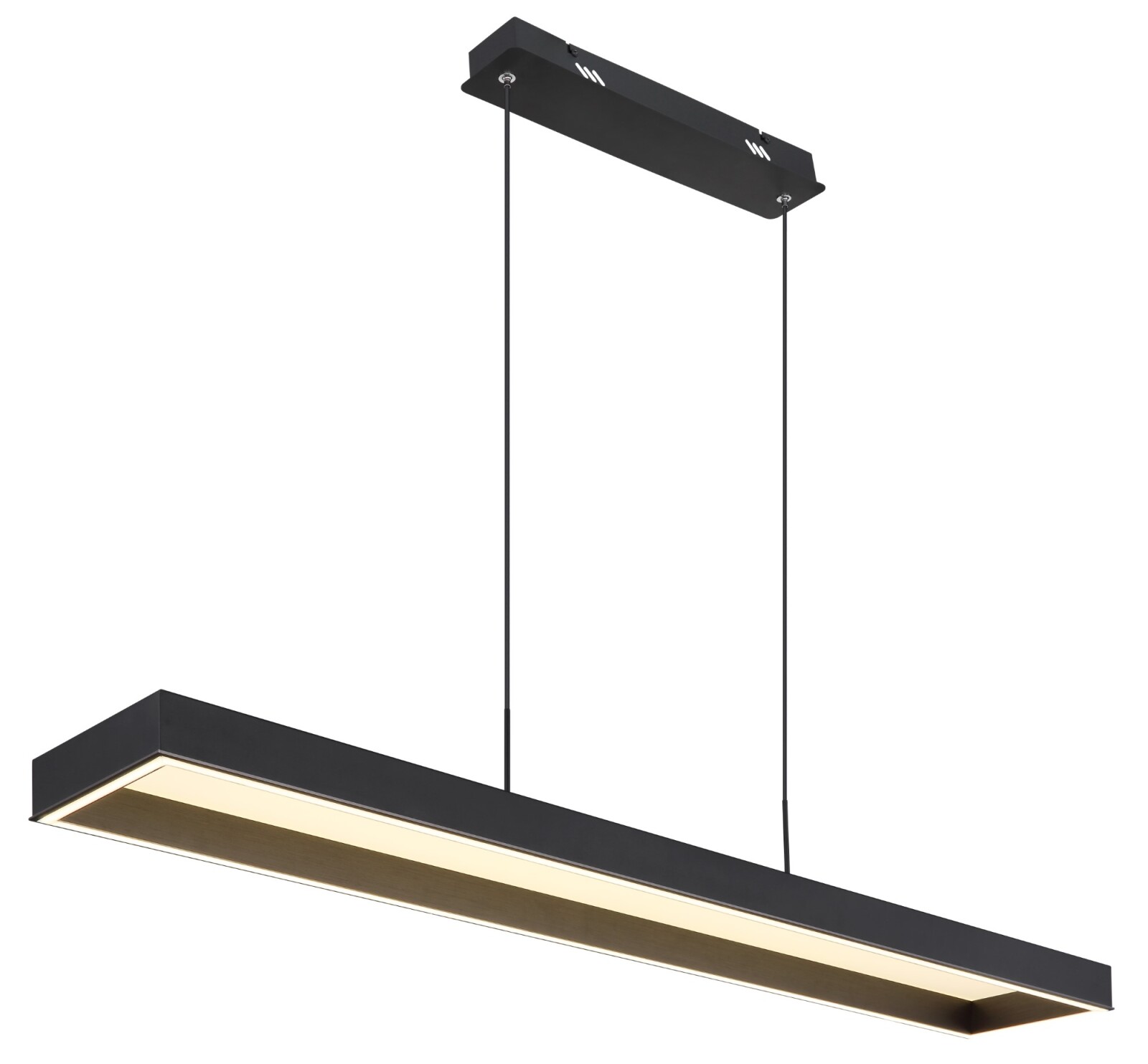 LED-Hängeleuchte - schwarz matt - anthrazit gebürstet - 116 cm