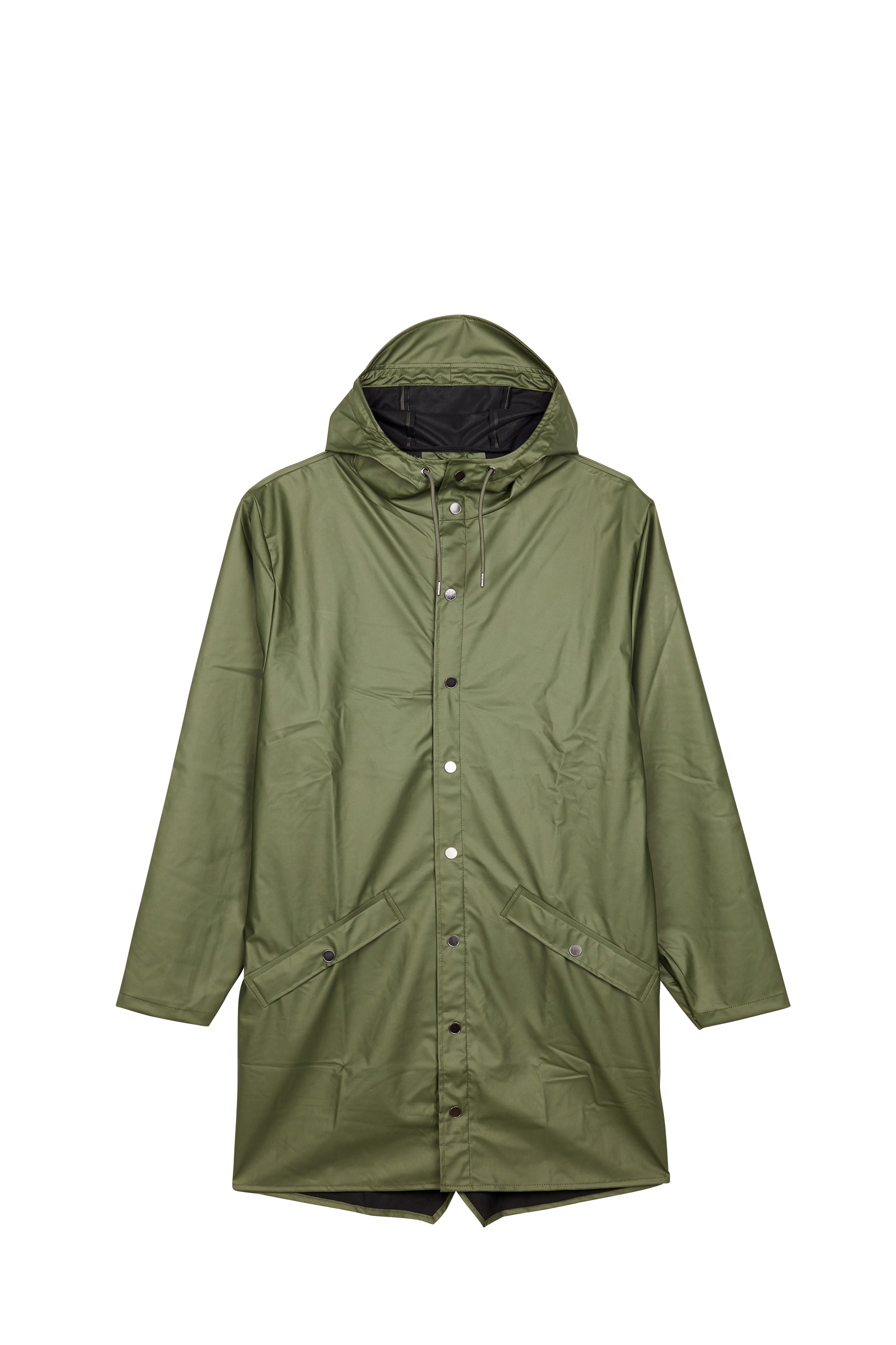 RAINS Coupe-vent imperméable long à capuche  Long Vert