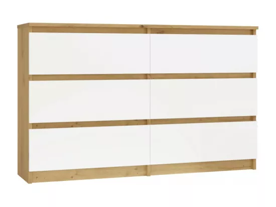 Malwa M6 120 TIROIR CHÊNE ARTISAN BLANC