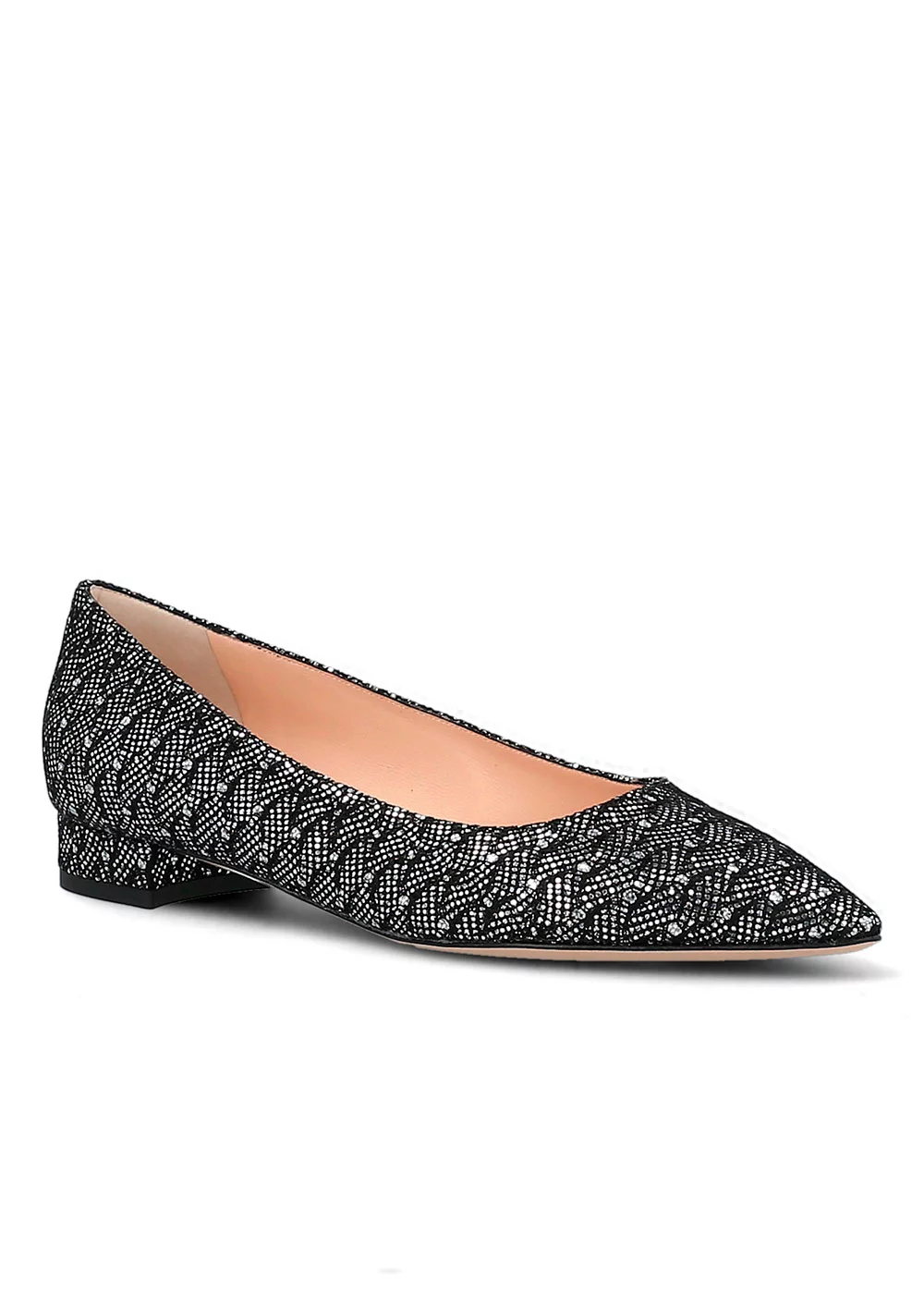 ESCARPIN VALENCE TISSU PAILLETTES ARGENT