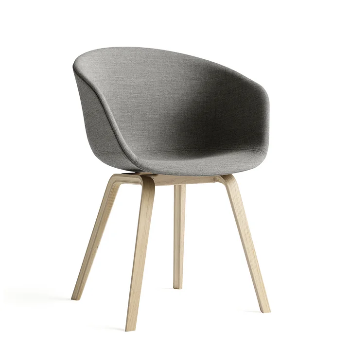 HAY - About A Chair AAC 23, Eiche matt lackiert / Vollpolster grau (Remix 123)