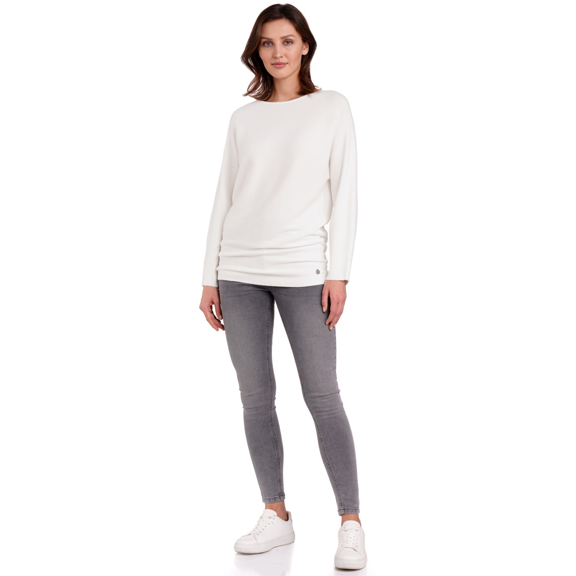 Gina Benotti Damen Strickpullover aus Viskose-Mix cremeweiss