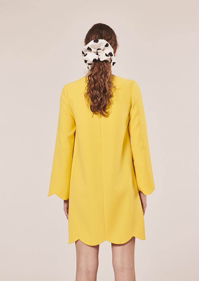 Robe Ruodajaune en crêpe