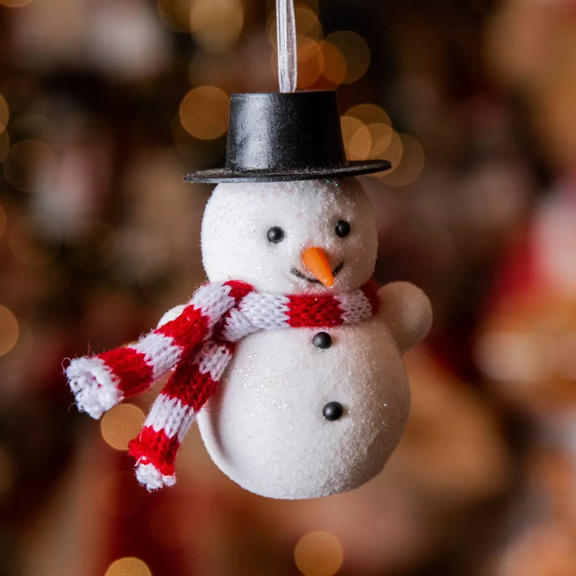 Bonhomme de neige à suspendre (H9 cm) Beji Blanc