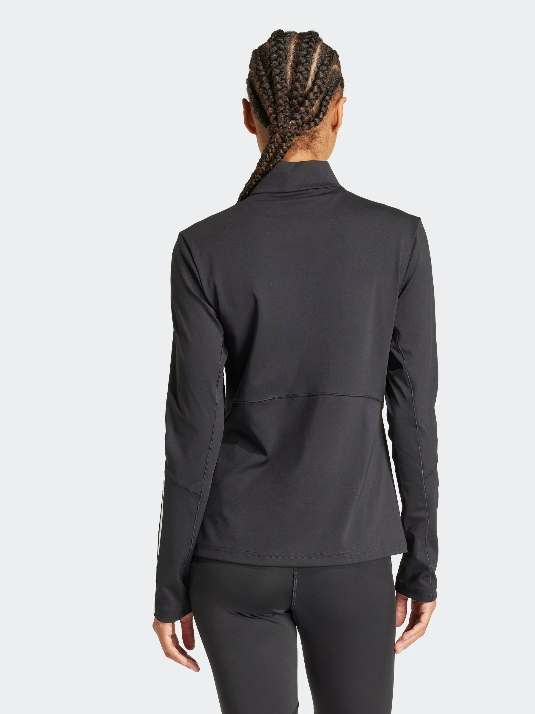Zwart - adidas Hyperglam trainingstop met kwartrits