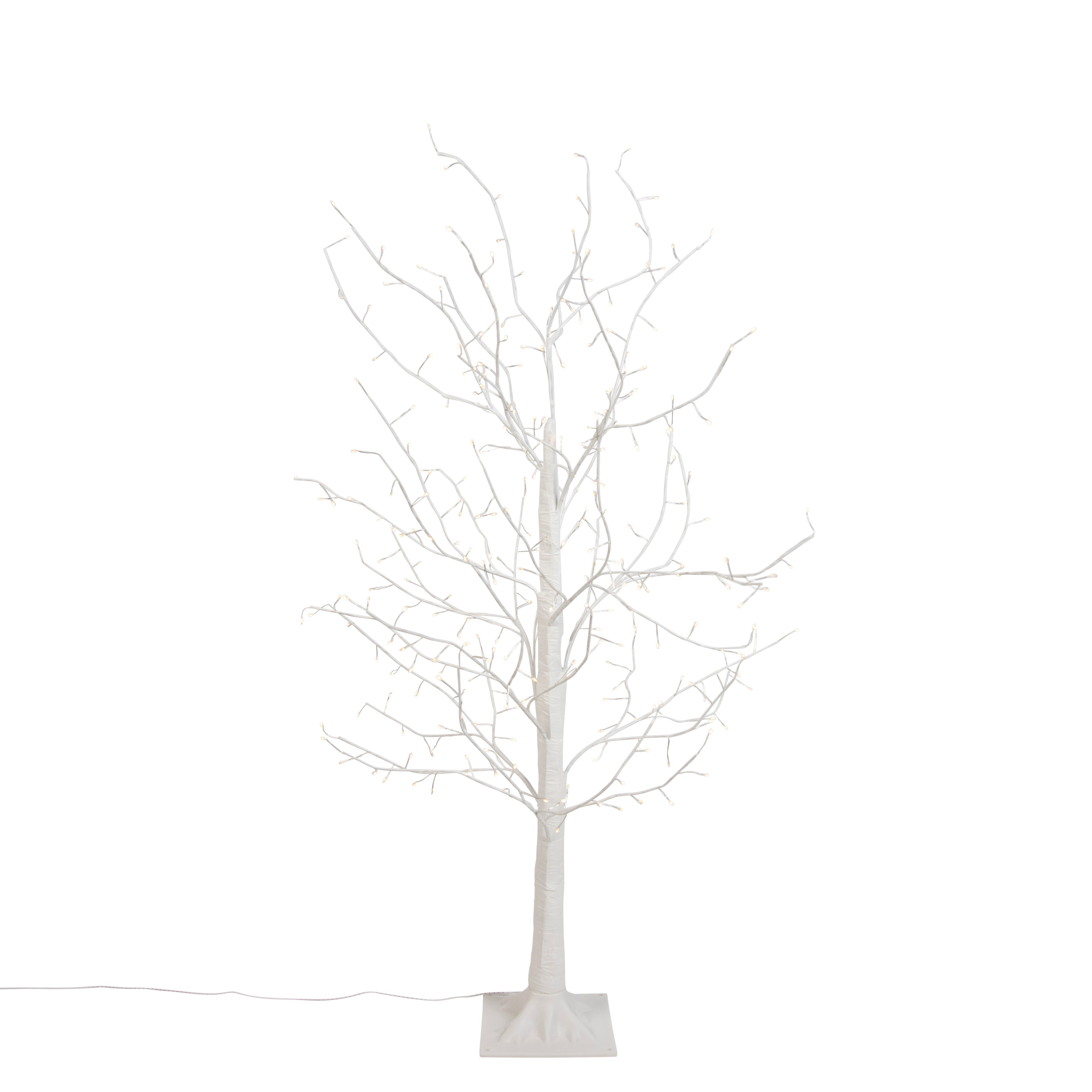 Kerst vloerlamp wit boom 120cm incl. LED met timer IP44 - Ki