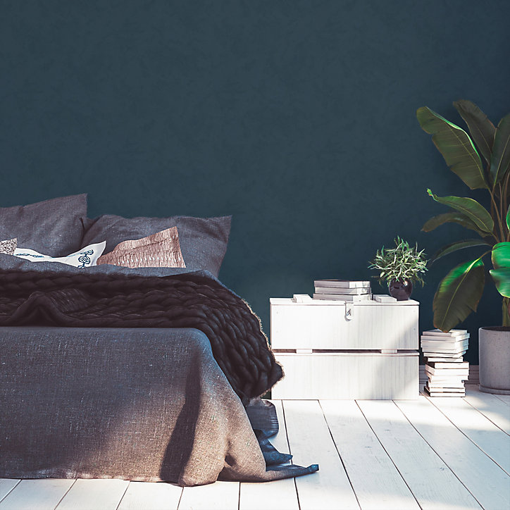 Papier peint Vinyle Intissé GoodHome Izier bleu marine