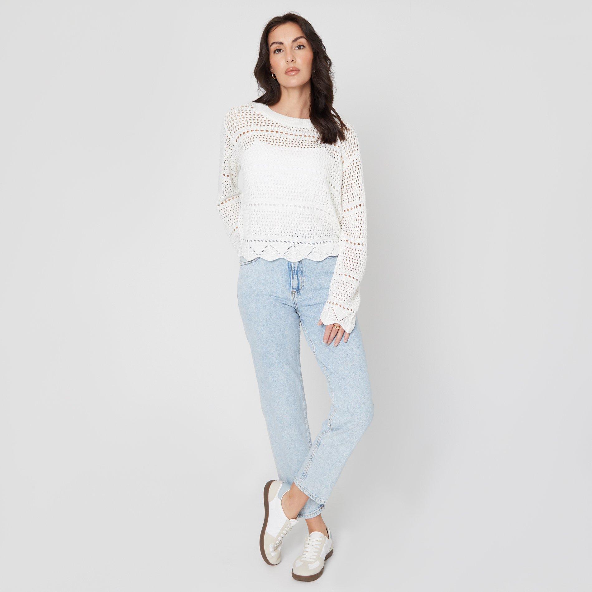 Be You Ladies Pointelle Jumper