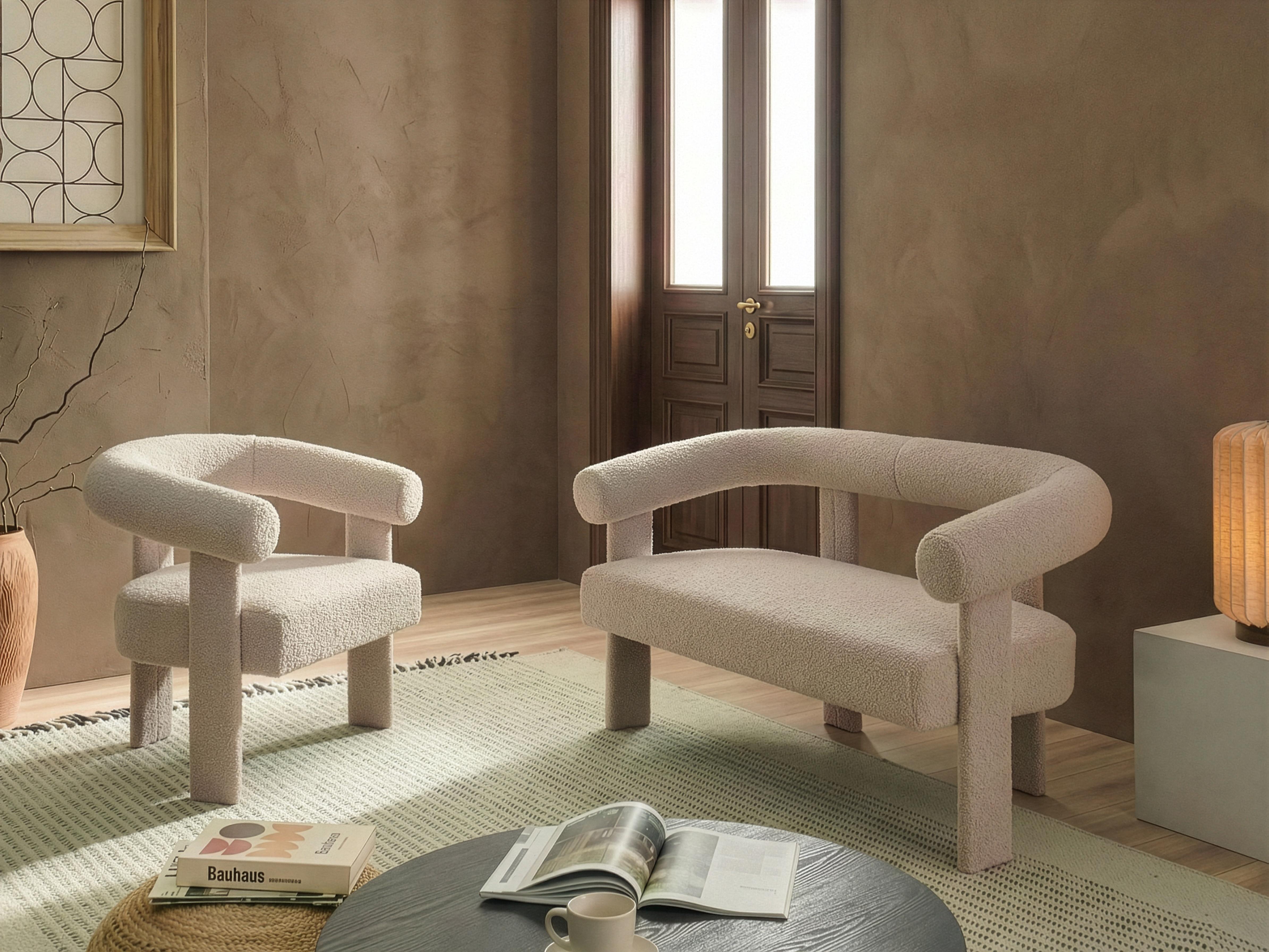 Bankenset ILBRO Bouclé Lichtbeige