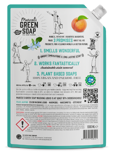 Marcels Green Soap Perzik Jasmijn Kleur Wasmiddel Navulling 1LT