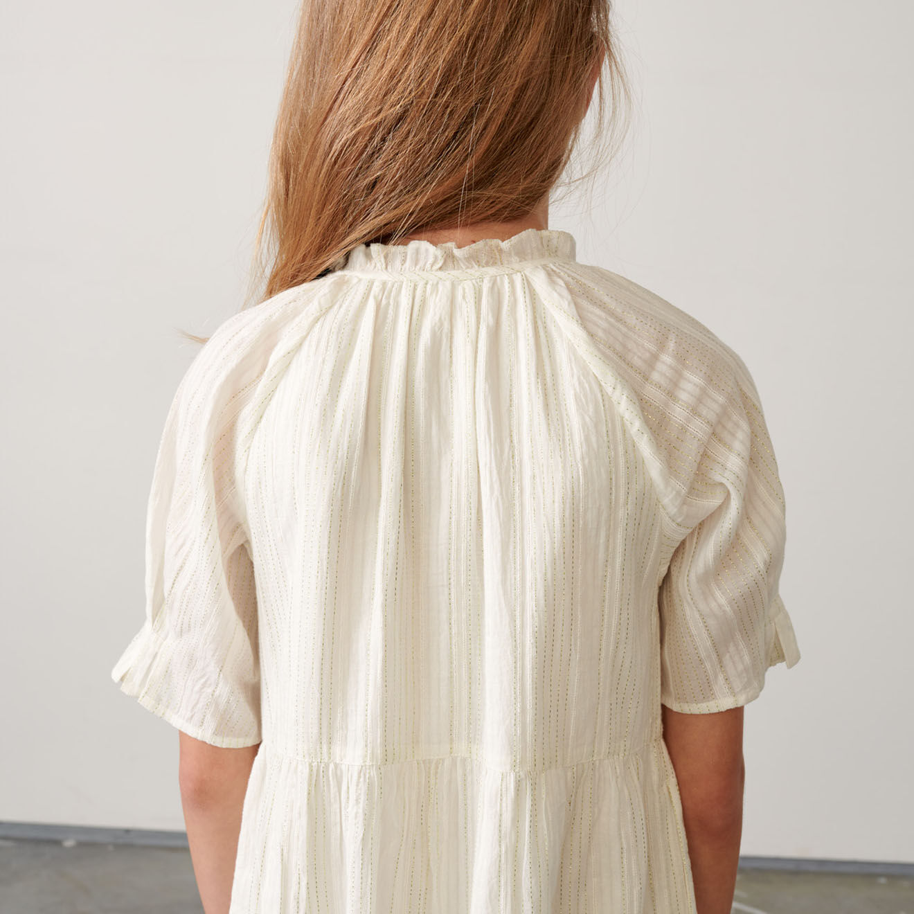 Bellerose Robe longue Pattie en Coton à motif irisé écrue